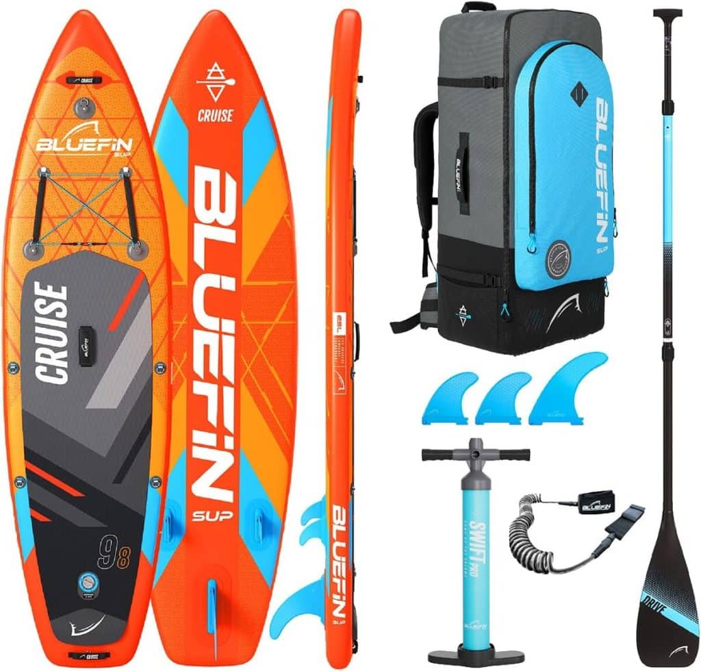 Test de la planche paddle gonflable Bluefin Cruise 9'8 : transport facile et accessoires inclus