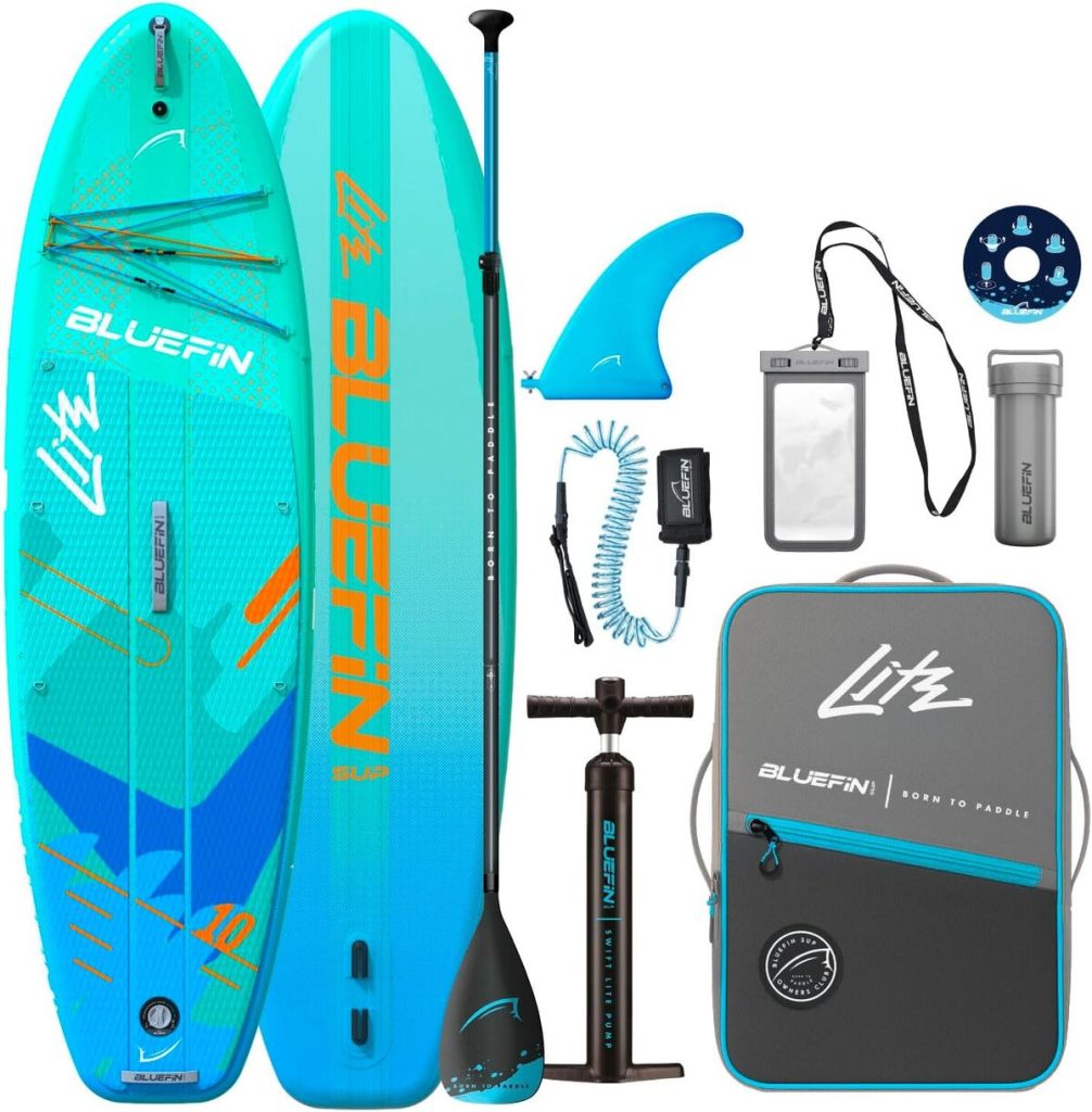 Test de la bluefin lite : planche de paddle gonflable 25, 4 cm bleu lagon