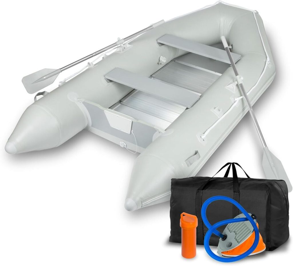 Test du bateau gonflable EBERTH 4+1 en PVC robuste