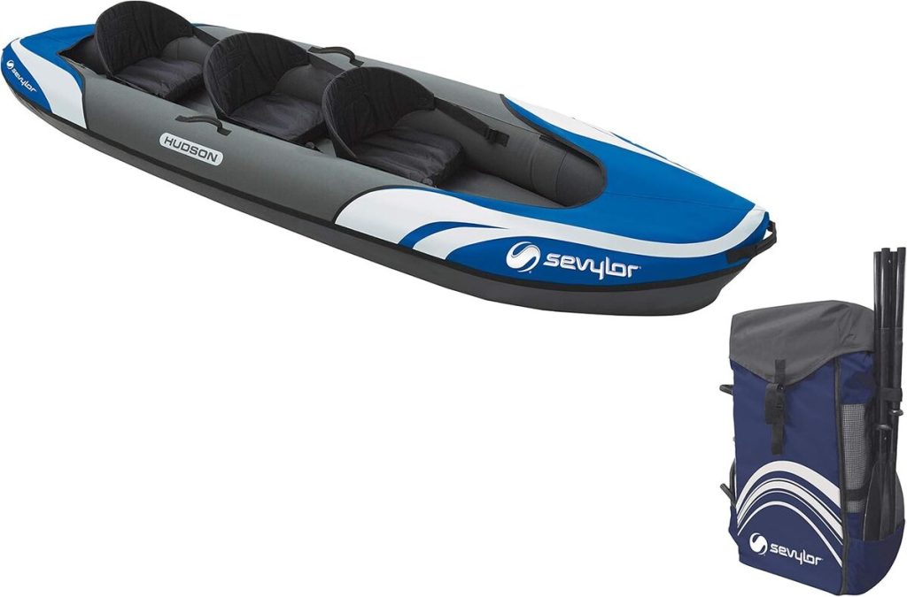 Test du kayak gonflable Hudson 2+1 personnes de Sevylor
