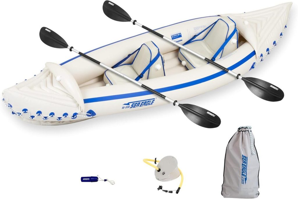 Test du kayak gonflable Mer Eagle 330 : paquet de pro