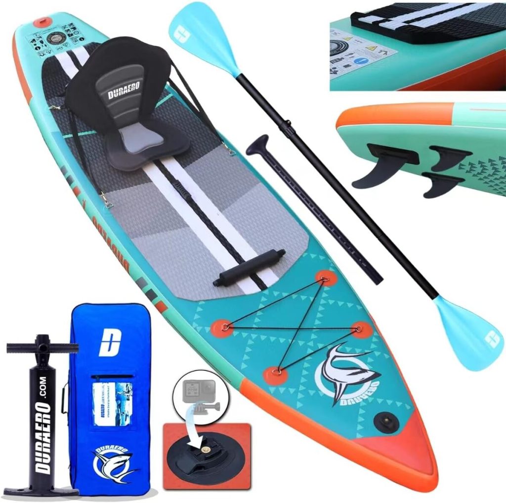 Test du stand up paddle gonflable : polyvalence et performance en vert menthe
