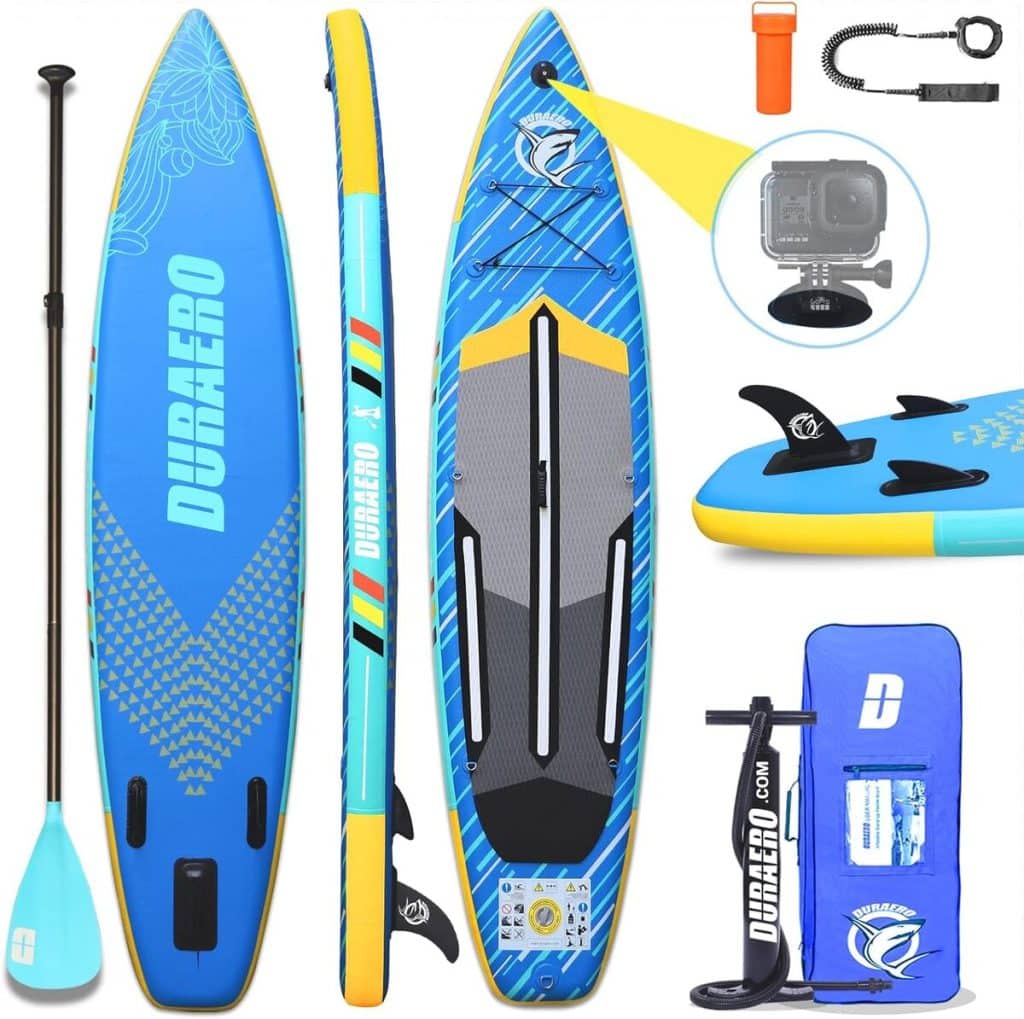 Test : paddle gonflable bleu 330 x 76 cm avec support Go-Pro