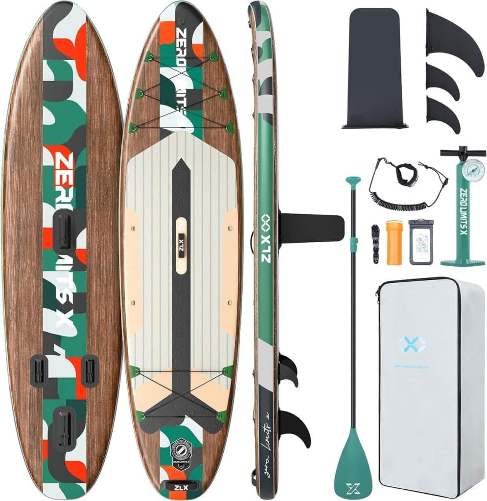 Test de la planche à pagaie gonflable ZLX : performance et accessoires inclus