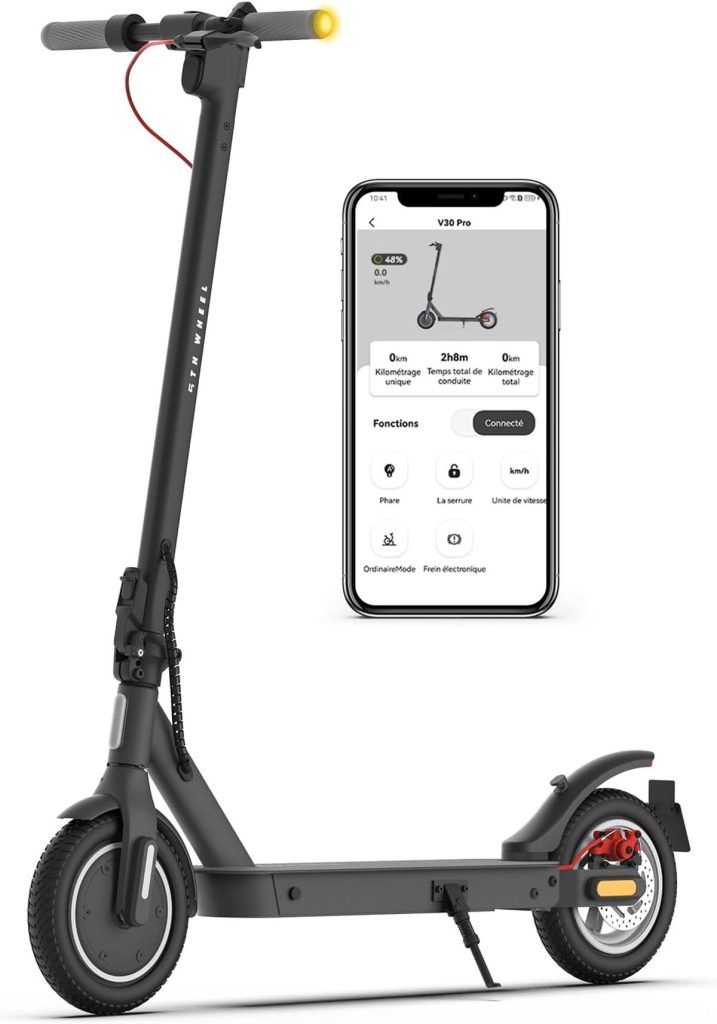 Test de la trottinette électrique 5TH Wheel V30PRO avec clignotants et app