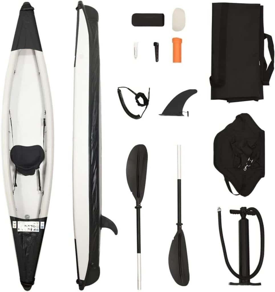 Test du kayak gonflable vidaXL noir 375 cm