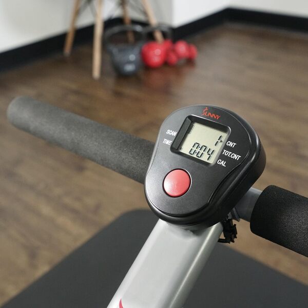 Rameur Compact réglable Sunny Health & Fitness avec 12 Niveaux de résistance pour Un entraînement Complet du Corps et Une connectivité améliorée avec l'application SunnyFit en Option