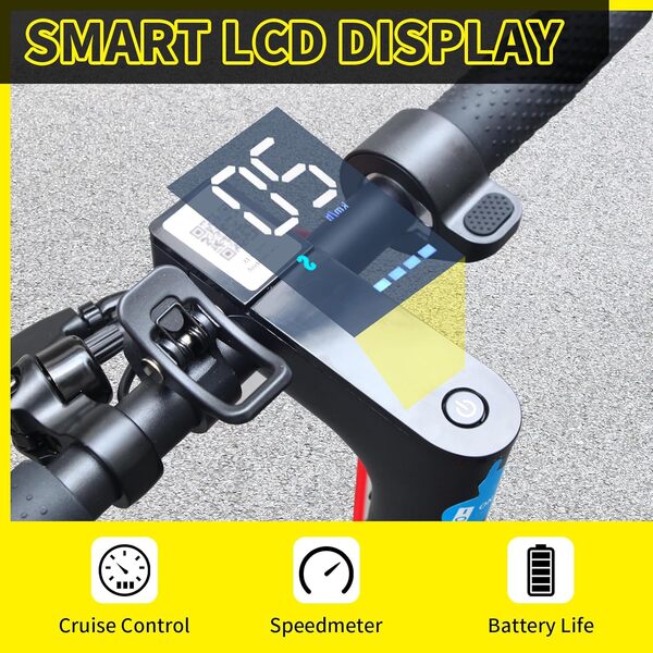 ESTVELO Trottinette électrique pliable pour adultes, portée de 20/40 km, pneu à plat de 21,6 cm, contrôle par application, double freinage