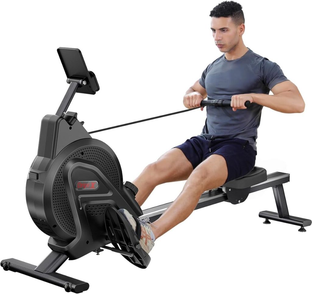 Test du rameur pliable : frein magnétique et 16 niveaux de résistance