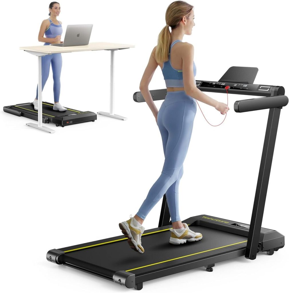 Test du tapis de course pliant Home Treadmill 2 en 1 : performance et technologie LED