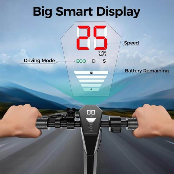 Trottinette Électrique Adulte, Trottinette Pliable de 10 Pouces, Moteur de 500W, Vitesse Max 25 km/h, Autonomie 35 KM, Contrôle par Application, 3 Modes de Vitesse, Jaune