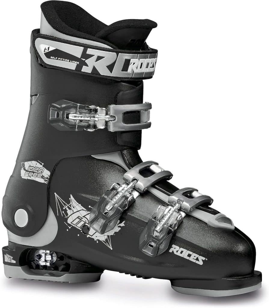 Test : chaussures de ski réglables Roces Idea Up pour enfant (noir/argent)