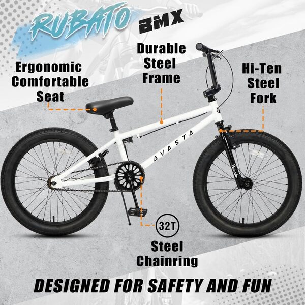 AVASTA Trottinette Freestyle 18-20 Pouces pour Enfants et Adolescents débutants âgés de 5 à 14 Ans, Disponible dans Une Large Gamme de Couleurs.