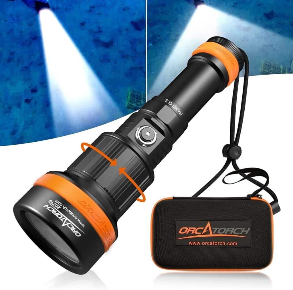 Test de la lampe de plongée Orcatorch ZD710MK2 : puissance et polyvalence sous-marine