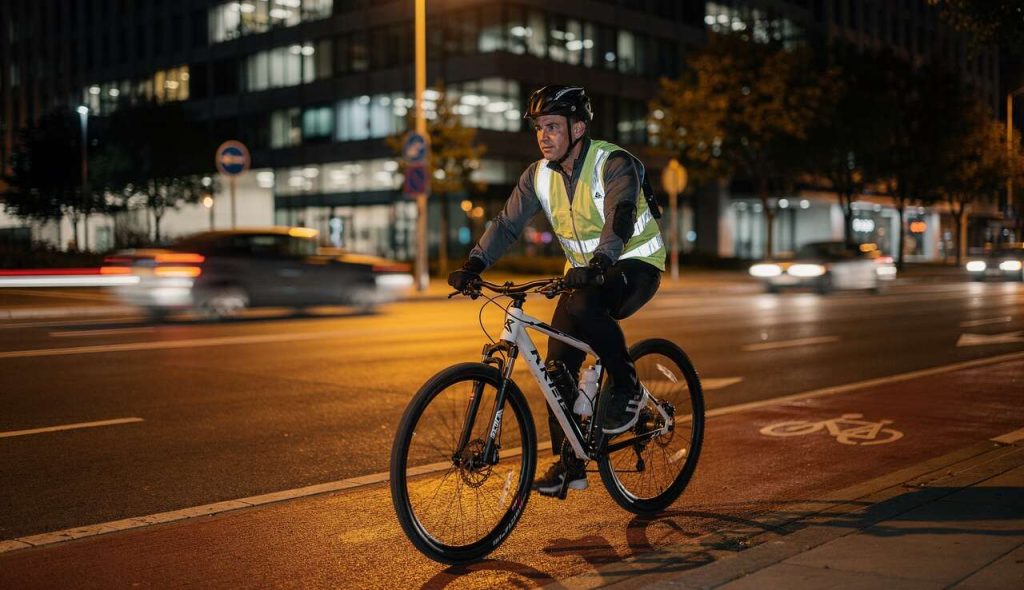 Conseils pour rouler à vélo en sécurité la nuit