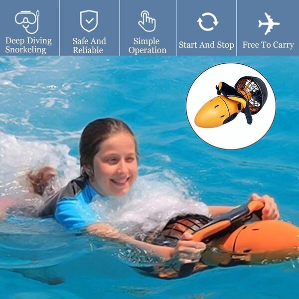 Scooter de mer sous-Marin électrique 300/500W, Booster de plongée, hélice d'eau à Double Vitesse, Haute sécurité, pour la plongée en Plein air, Les Sports en Piscine, Booster sous-Marin,300W