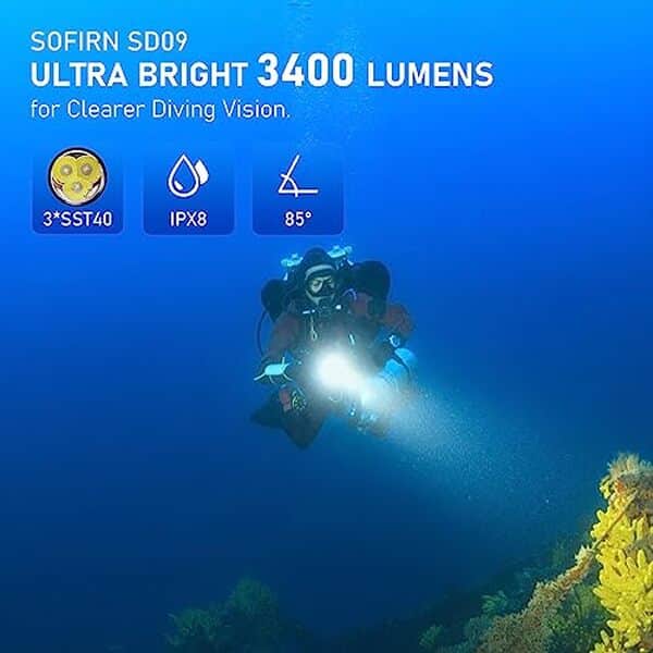 Découvrez notre évaluation de la lampe de plongée Sofirn SD09 : 3400 lumens pour une exploration sous-marine impeccable et imperméable.