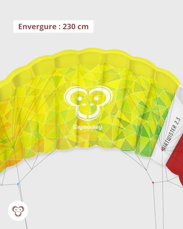 Découvrez notre test détaillé de l'aile de traction Skymonkey Airtwister 2.3, idéale pour les débutants cherchant à s'initier à ce sport passionnant en toute sécurité et confort.
