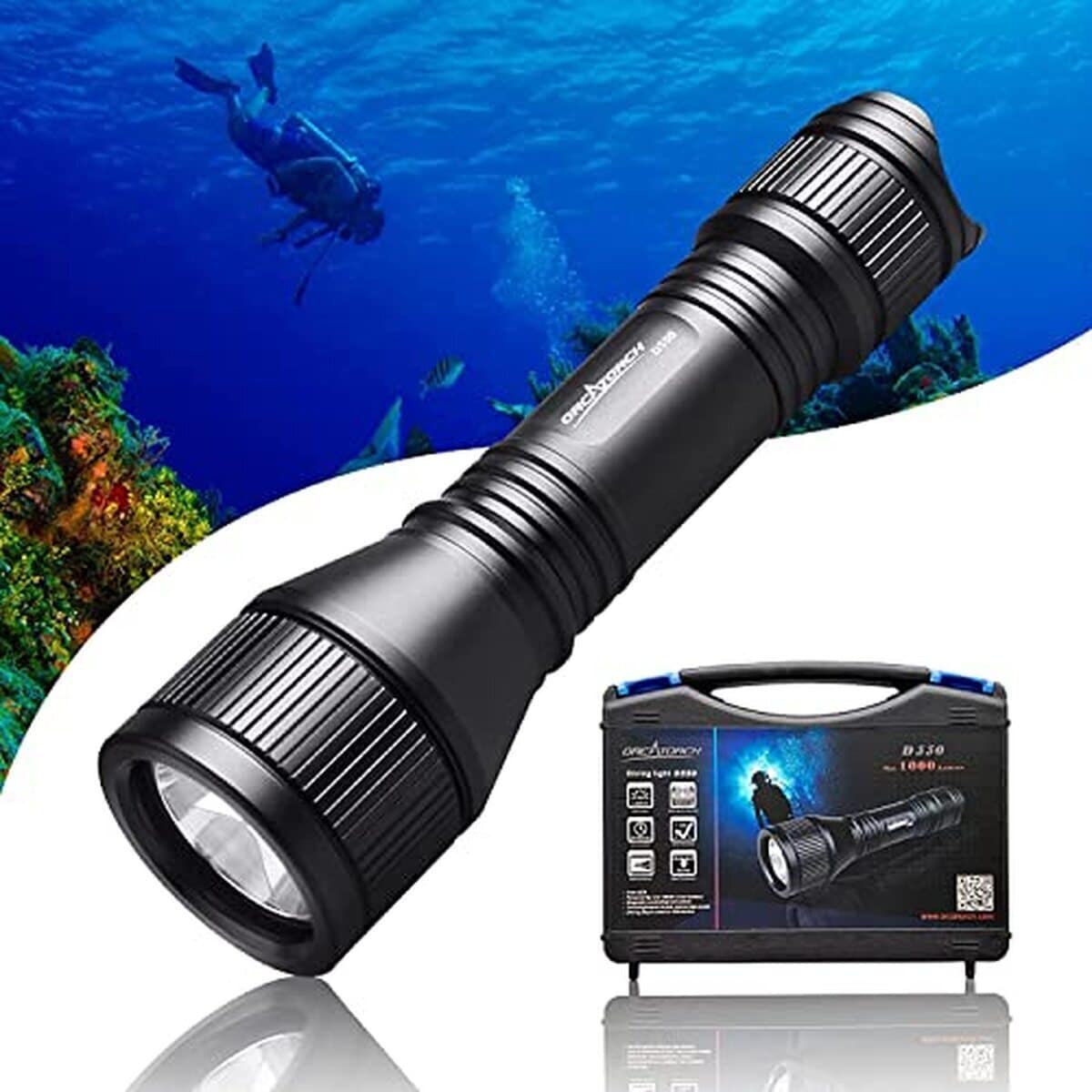 Test de la lampe de plongée Orcatorch D550 : puissance et étanchéité 150 mètres
