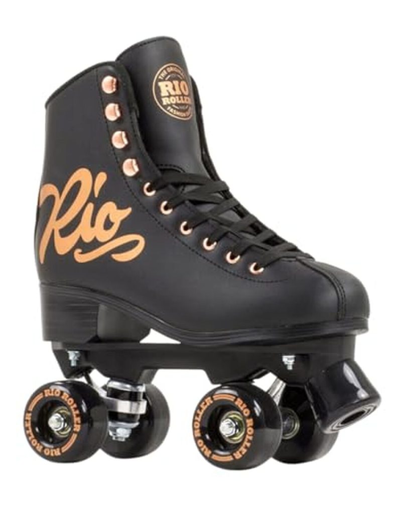 Test des patins Rio roller quad skates rose et noir pointure 40, 5