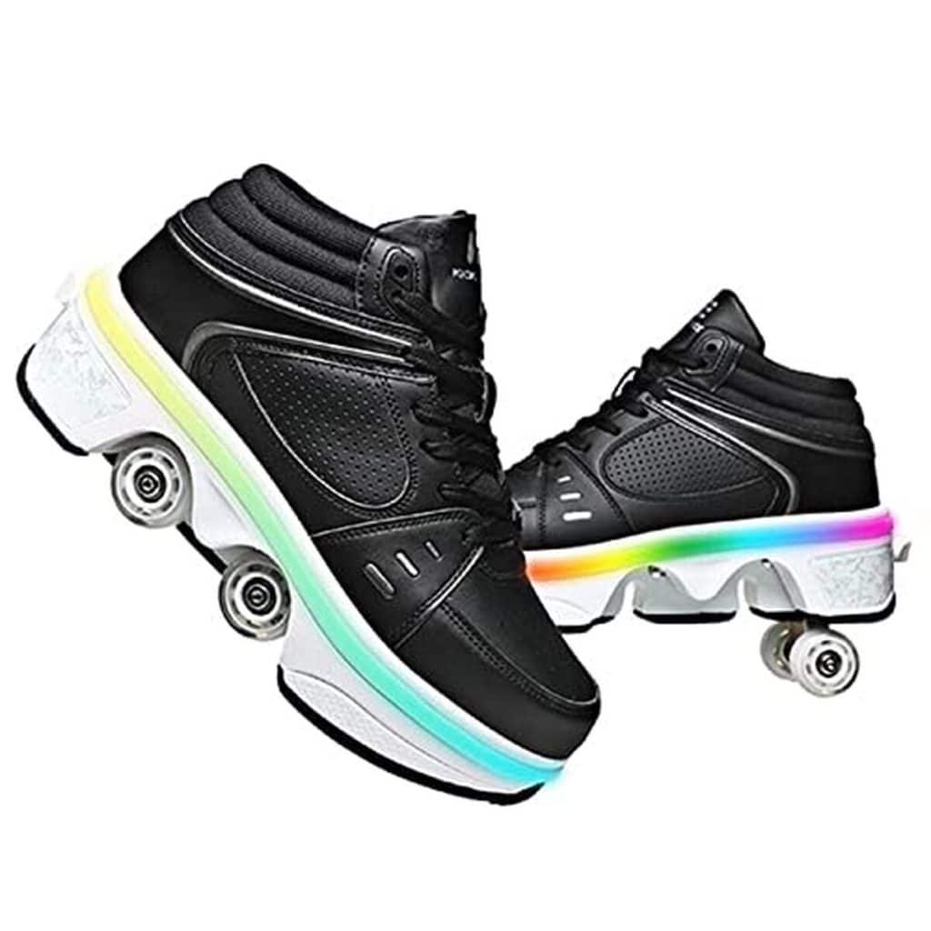 Test : patins à roulettes réglables Roller Quad lumineux pour débutants
