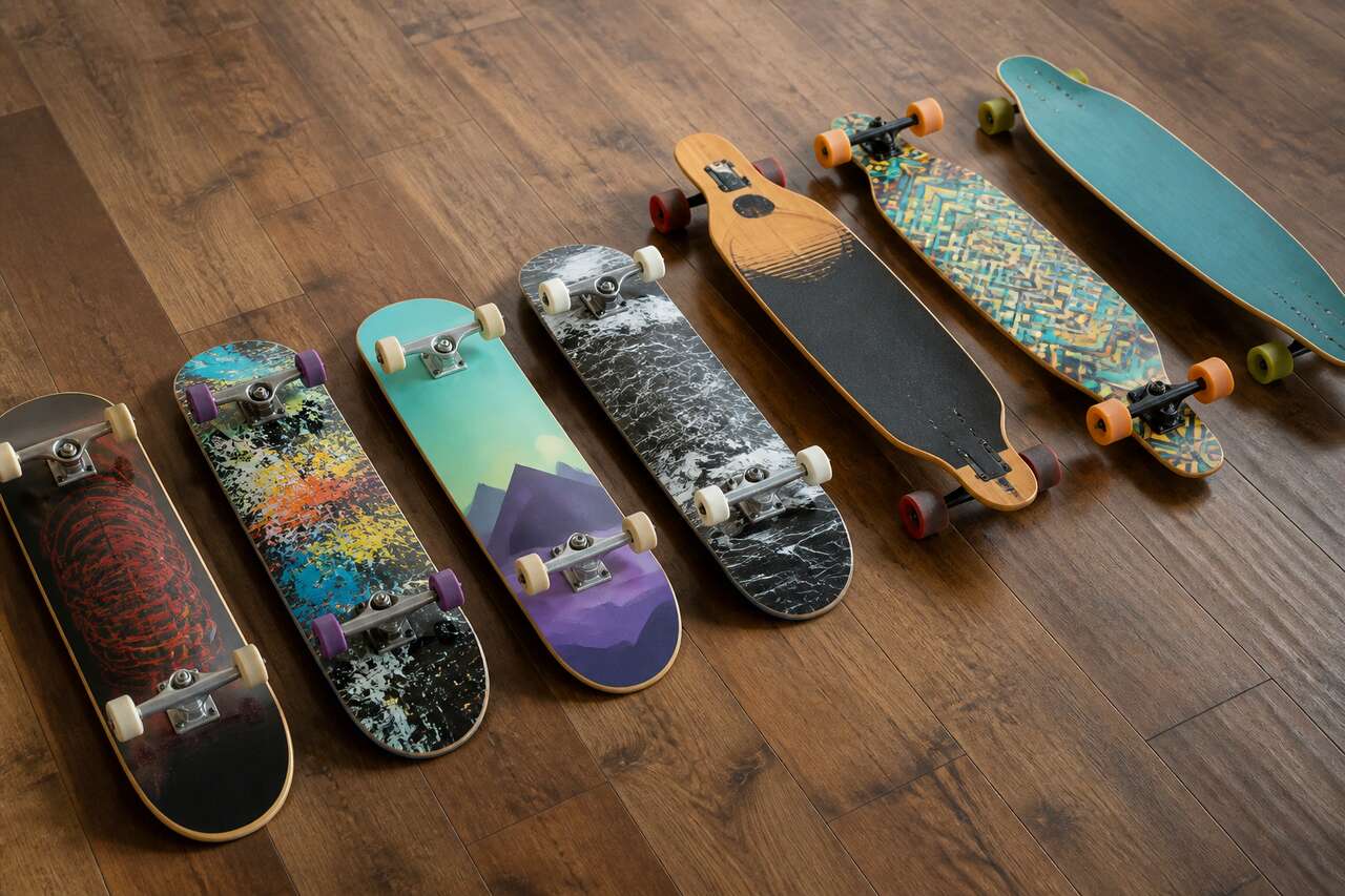 Les différents types de skateboards