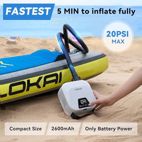 Découvrez notre test complet de la pompe intelligente CYCPLUS 20PSI : performances, avantages et utilisation pour paddle et sports nautiques. 