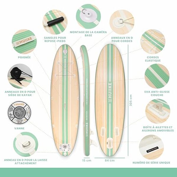 Découvrez notre test complet du paddle HUIIKE gonflable : évaluation de sa stabilité, résistance et performance pour vos sorties en eau.