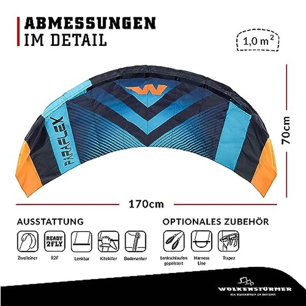 Découvrez notre test complet du cerf-volant Wolkenstürmer Paraflex Sport 1.7 : performances, caractéristiques et avis d'expert pour bien choisir votre équipement de vol.