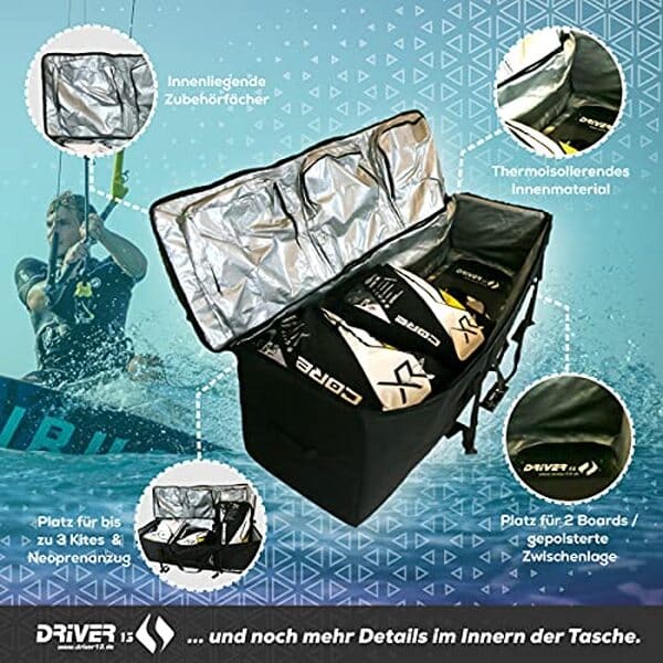 Découvrez notre avis complet sur le sac Driver13 Traveller pour kiteboard 152 cm avec roulettes : qualité, confort et praticité pour le transport de votre matériel. 
