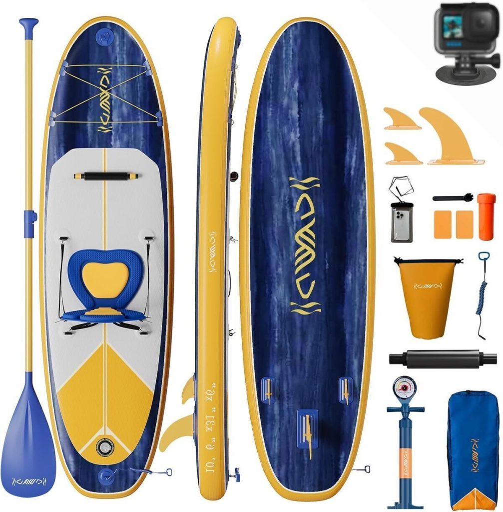 Test de la planche de paddle gonflable Devoko 330 cm : polyvalence et style en dégradé rose