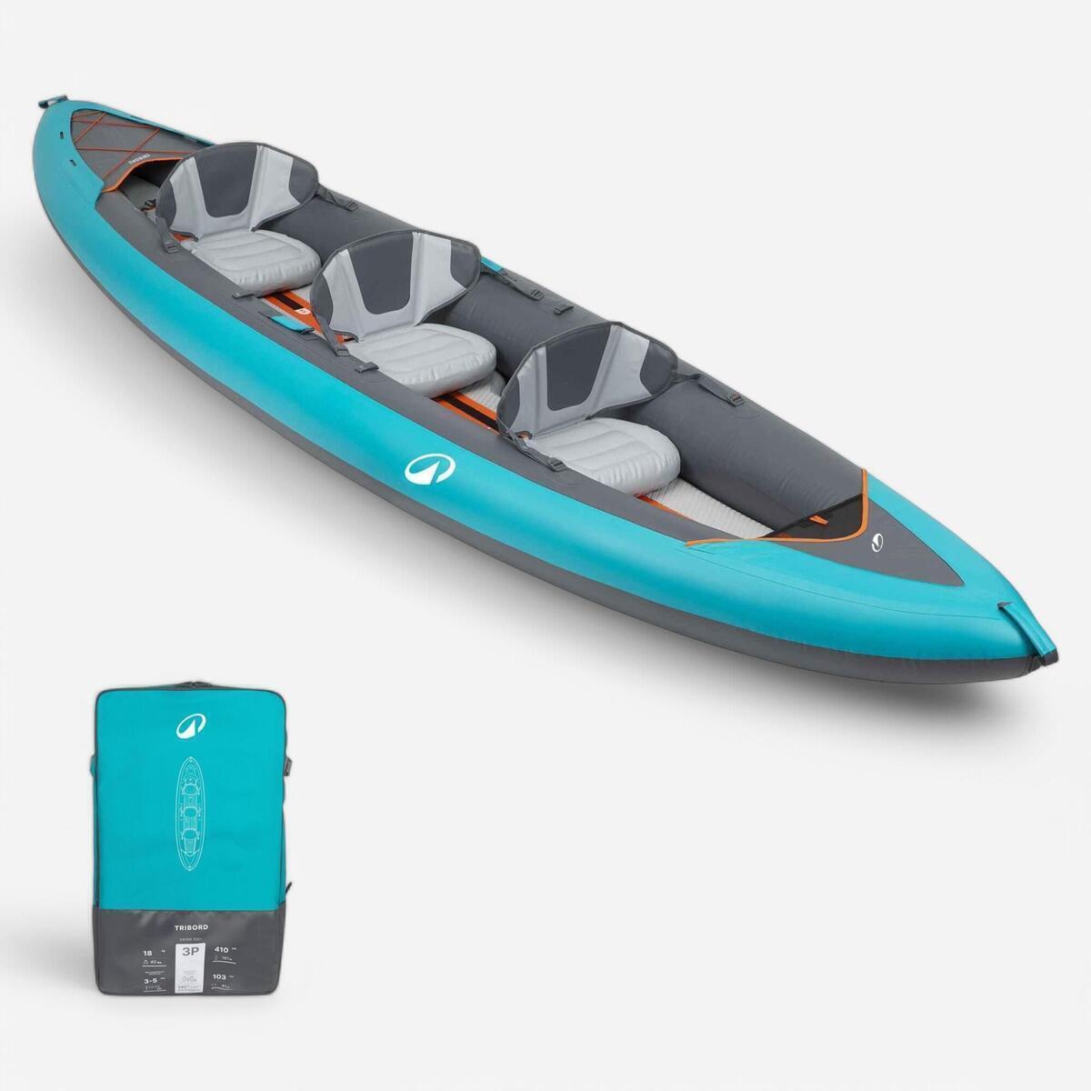 Test du canoë kayak gonflable Tribord 100+ de Decathlon