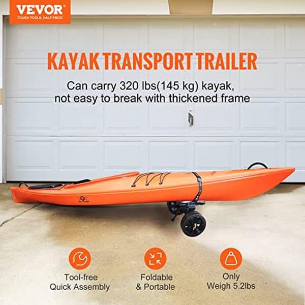 Découvrez notre test complet du chariot de transport VEVOR 145 kg pour kayak et canoë : caractéristiques, avantages et verdict final.