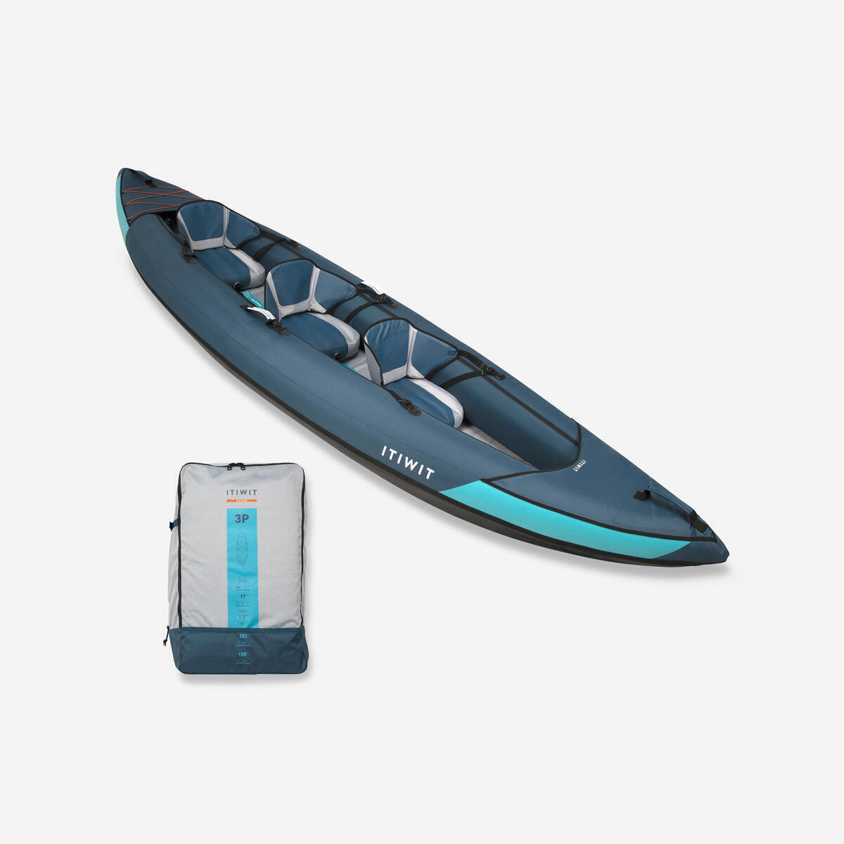 Test du canoé kayak gonflable 2/3 places Decathlon