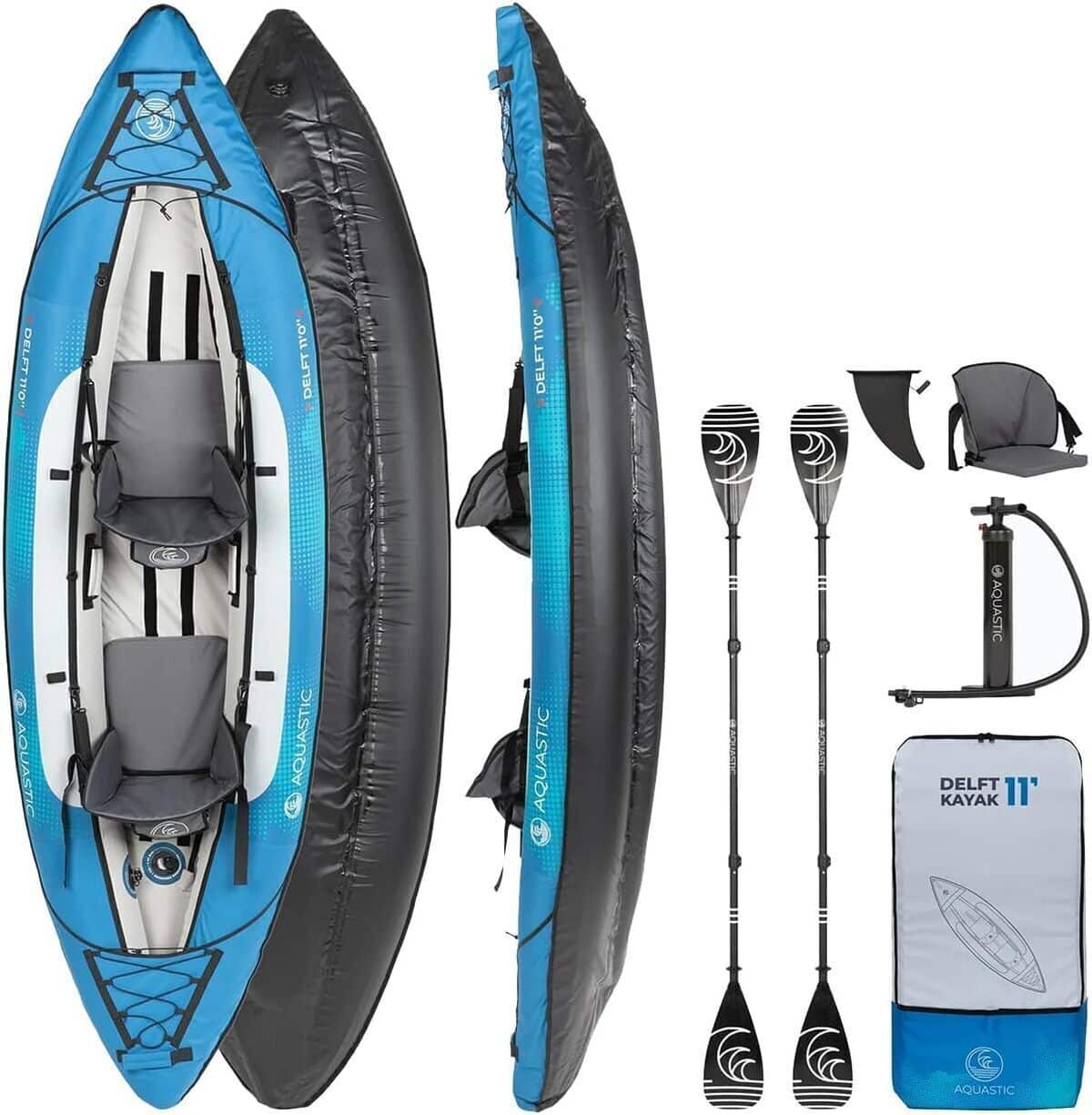 Test du kayak gonflable Aquastic Dolph 11'0" : stabilité et confort à deux