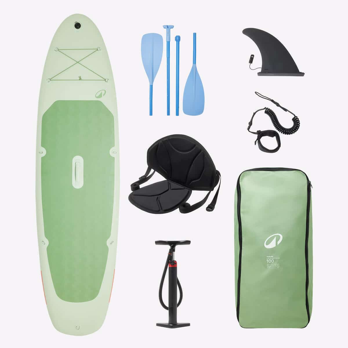 Test du pack stand up paddle gonflable Decathlon 10'6, 100 vert